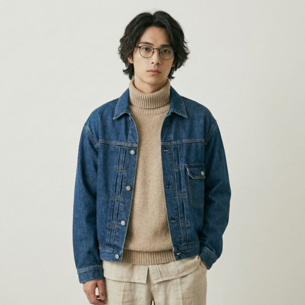 Handcrafted in Japan, this ultralight titanium frame reinterprets worn by a model