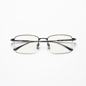Light, polished, and quietly versatile, this pure titanium semi-rimless frame moves easily from the office to everyday wear
